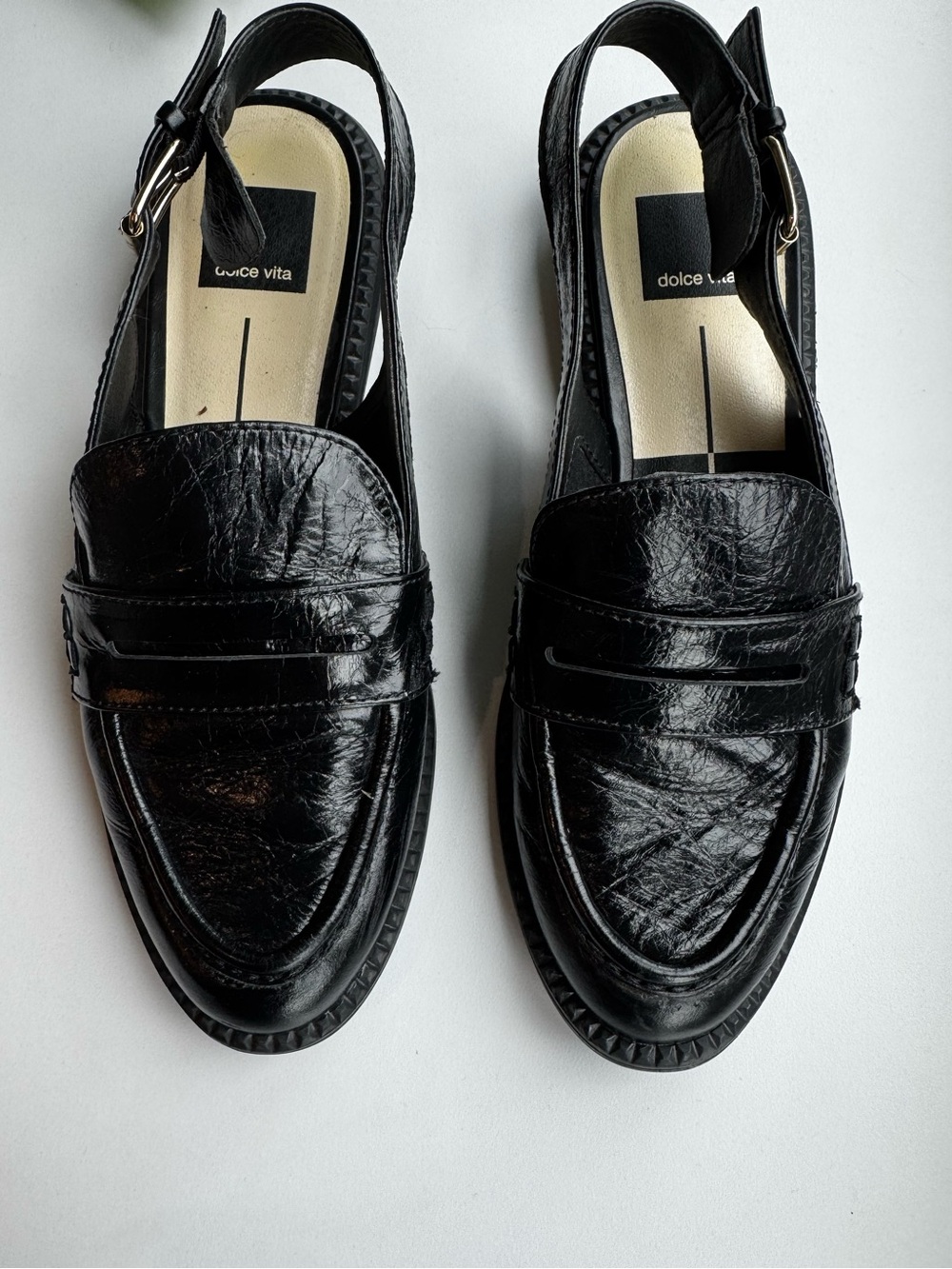 Dolce Vita Hardi Black Slingback Loafers